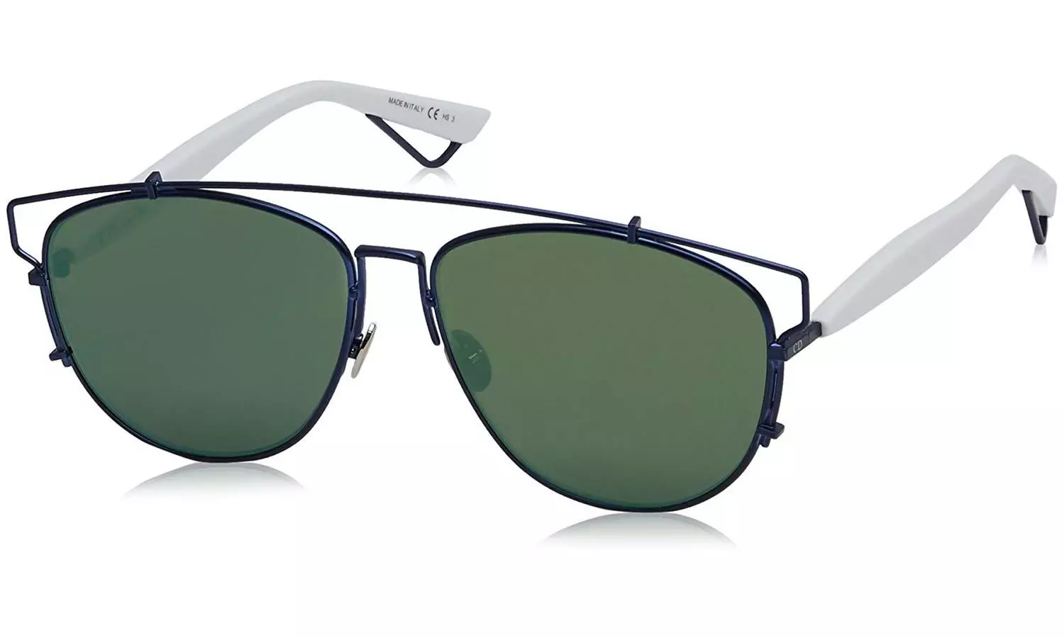 Christian Dior TECHNOLOGIC TVC/AF 57mm Dark Blue White/Green Mirror Sunglasses - Primary Image