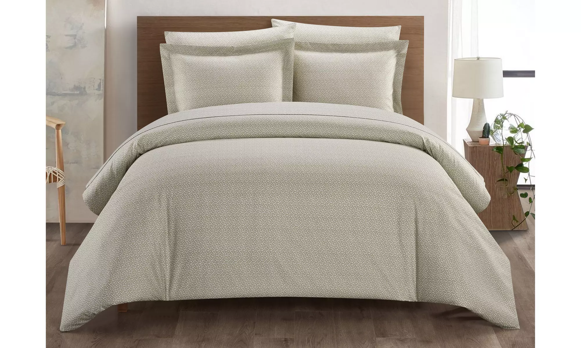 Tyron 2 or 3 Piece Duvet Cover Set Contemporary Solid Color Shell - Primary Image
