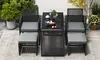Costway Five-Piece Rattan-Effect Outdoor Dining Set