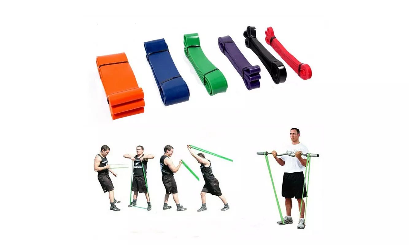 Exercise Resistance Bands Loop Crossfit Yoga Pull Up Fitness Strength Training - Primary Image