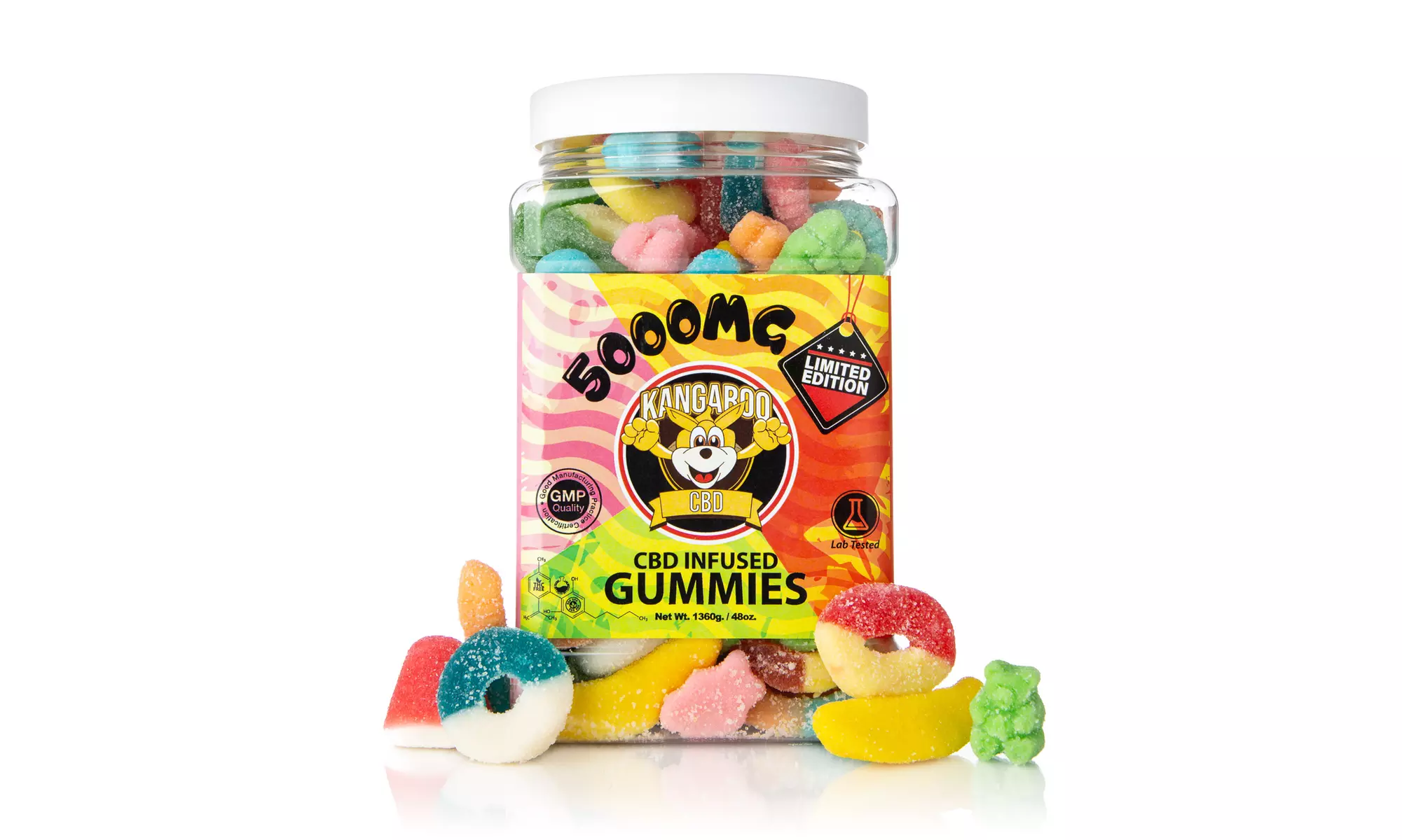 Limited Edition Extra Strength MEGA size CBD-Infused Gummies from Kangaroo CBD