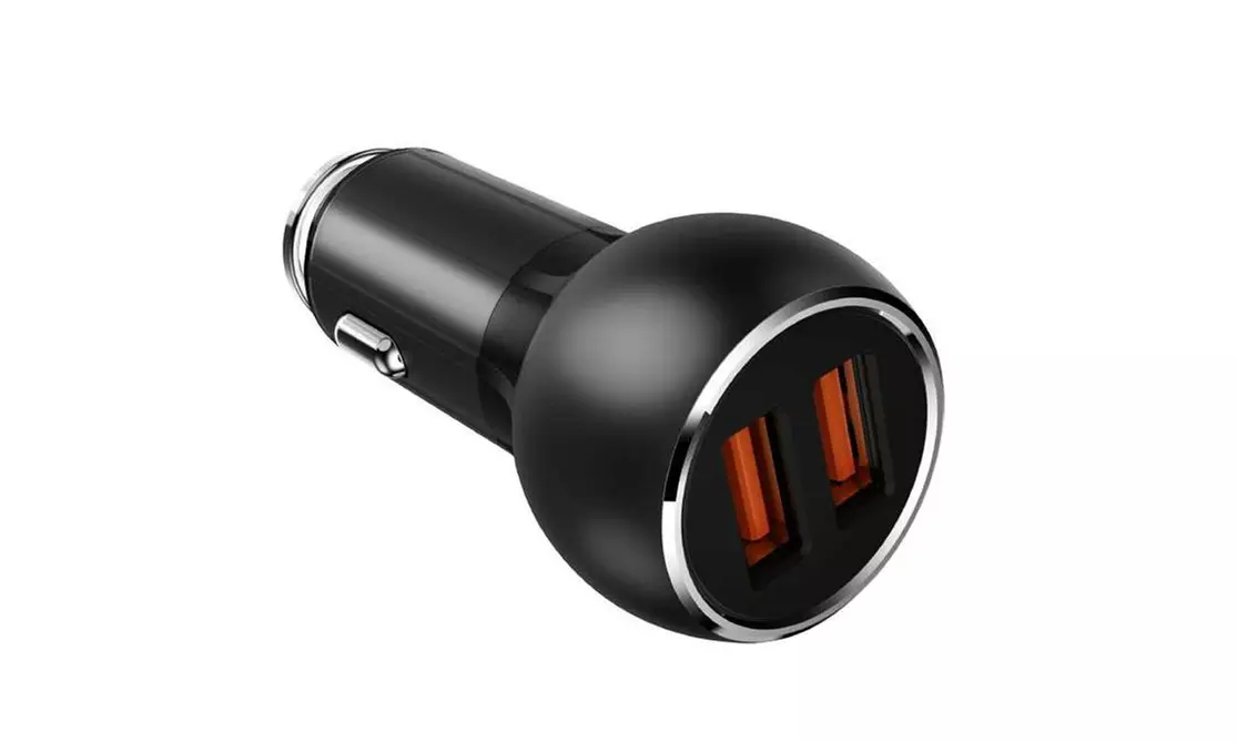 Car GPS Tracker Locator Real Time Tracking Device Dual USB Car Charger Voltmeter - Primary Image
