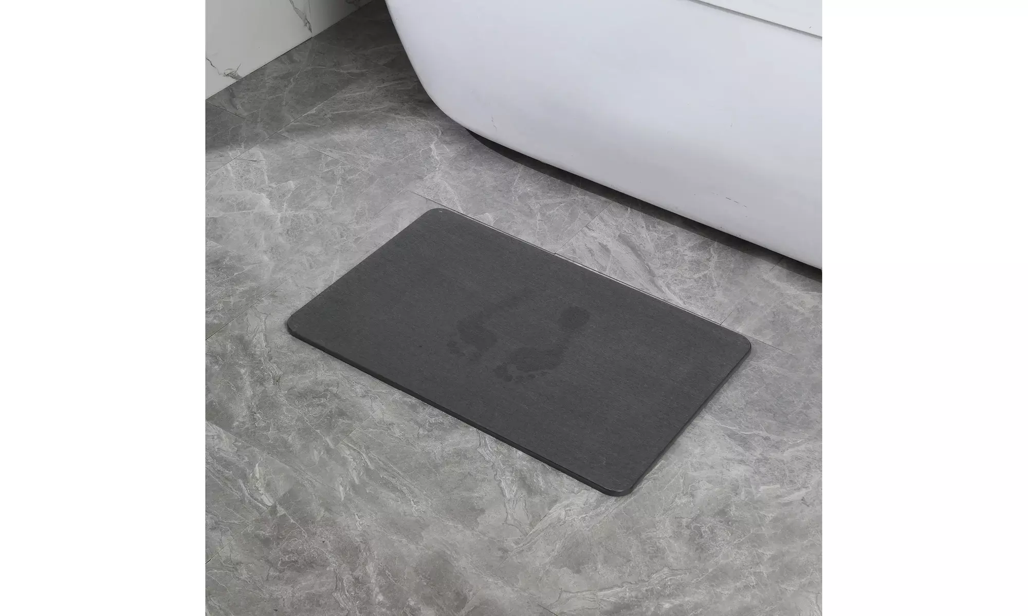 J&V TEXTILES Diatomaceous Quick-Drying Stone Bath Mat 24'' x 15''