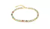 BDS Treasures Multi Color Evil Eye Bracelet, Gold-Plated Protection