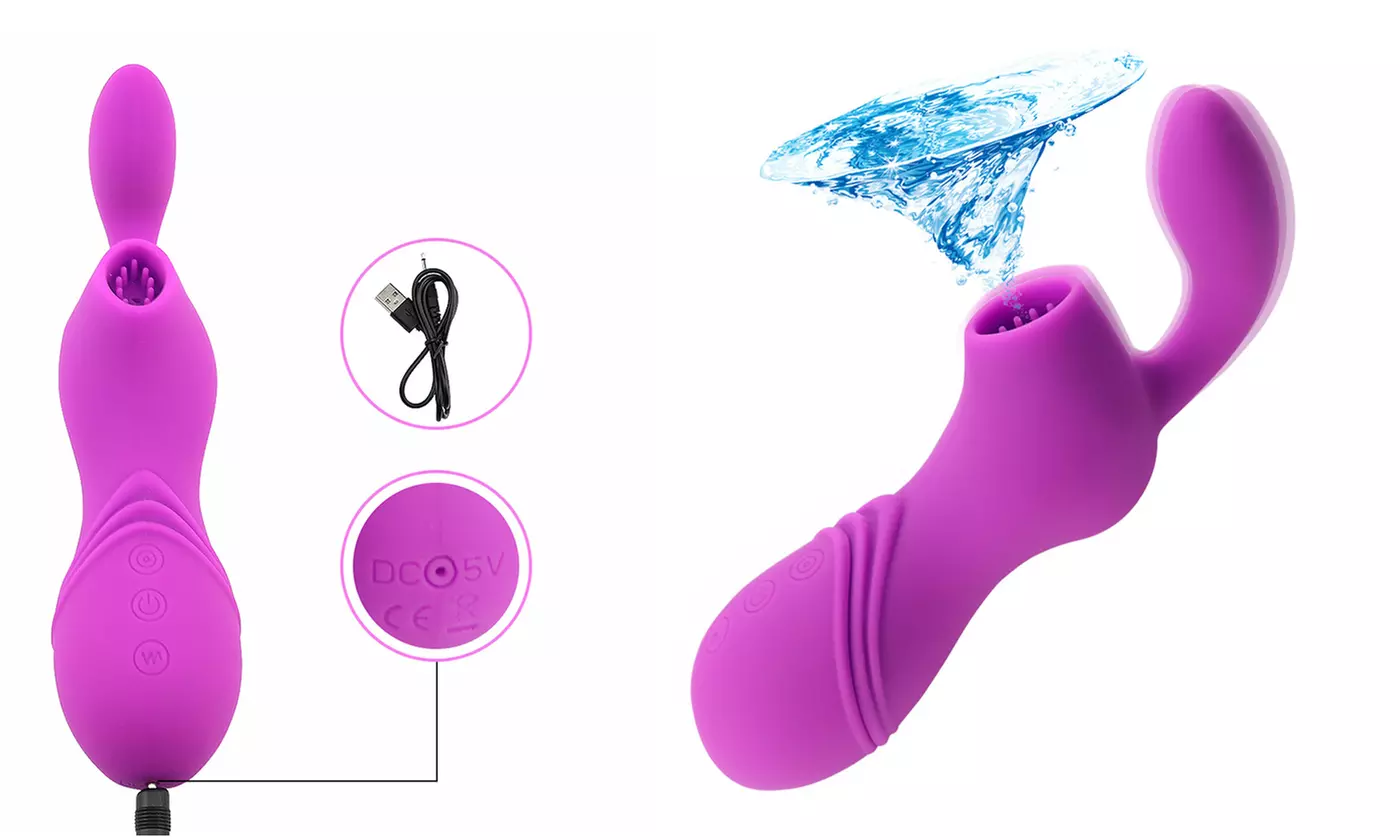 G-spot Vibrator & Clitorial Suction 12 Mode Waterproof USB Rechargeable B2 - Primary Image