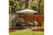 Costway 10FT Patio Wooden Market Table Umbrella Pulley with 8 Bamboo Ribs - Second Medium
