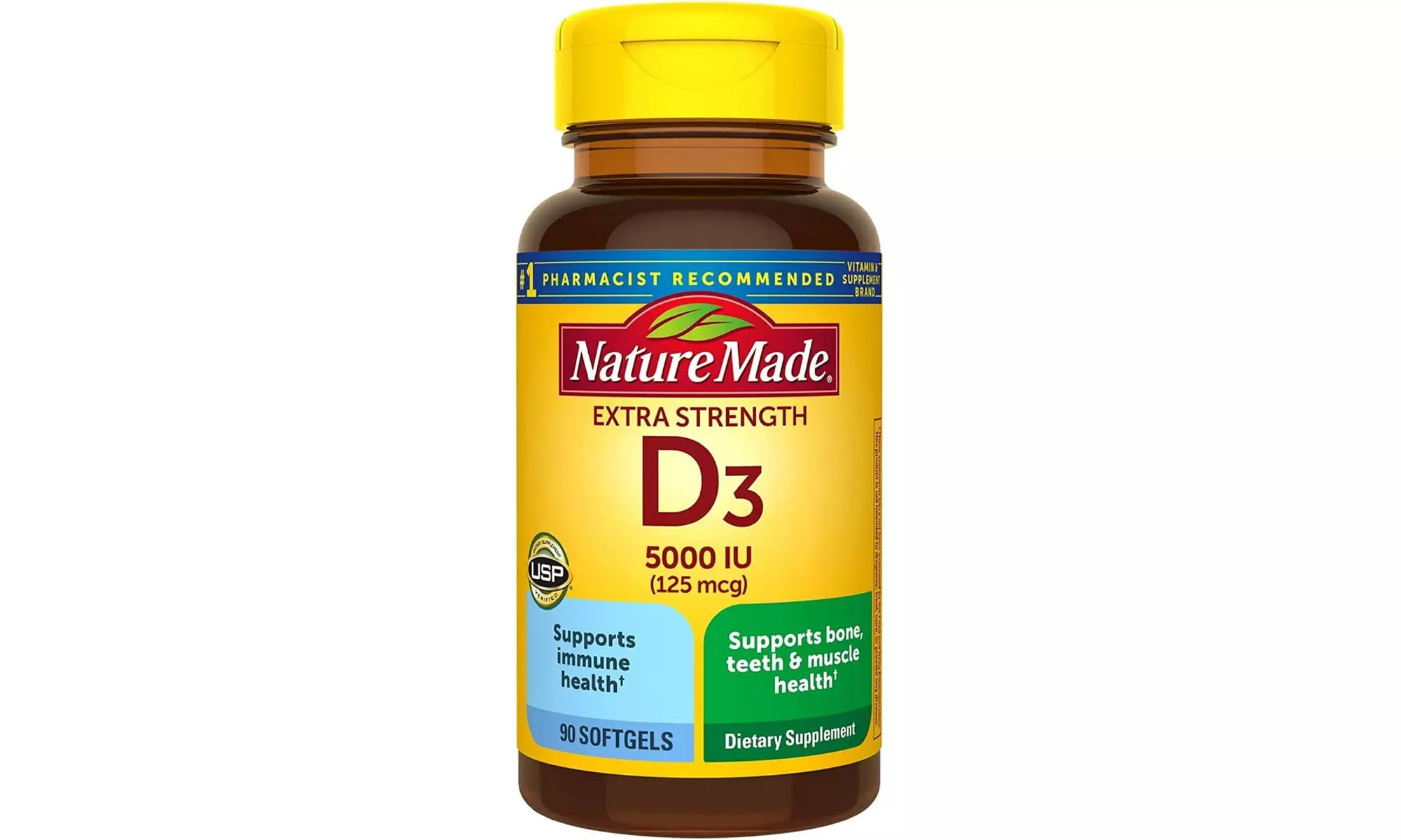 Nature Made Extra Strength Vitamin D3 5000 IU (125 mcg) - Primary Image