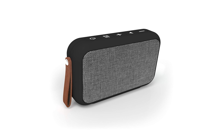 tzumi studio fabric rectangular waterproof bluetooth speaker