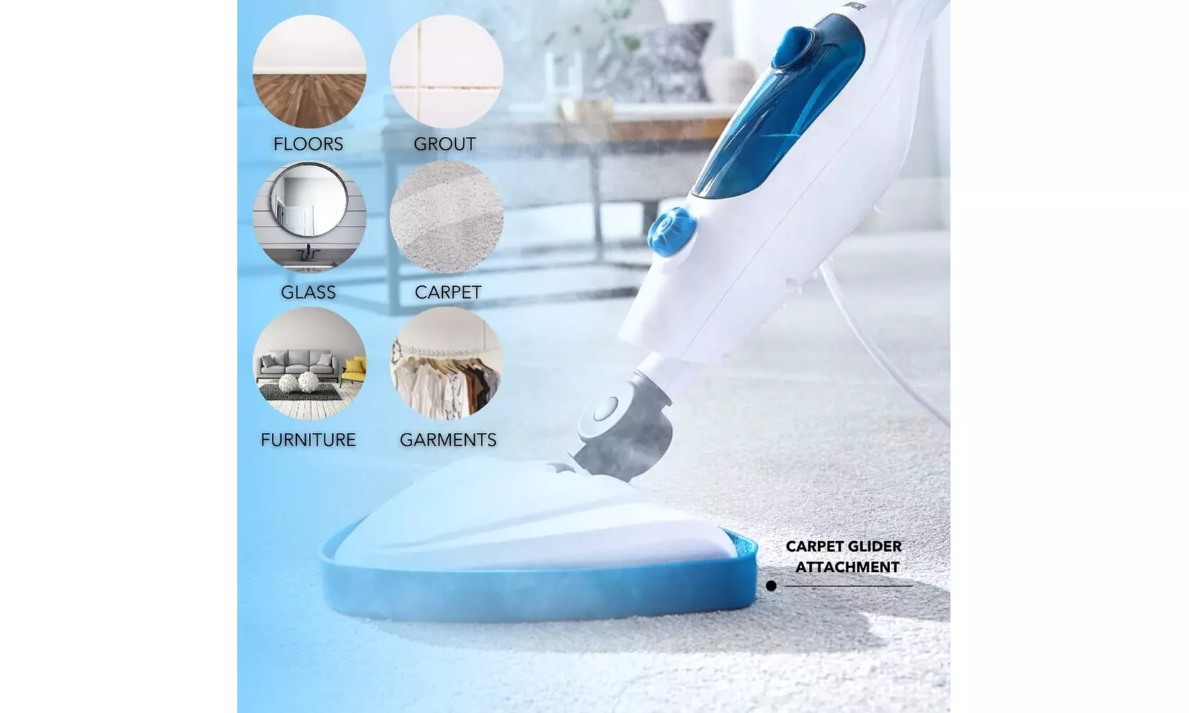 Steam Cleaner shops Hand Held Vacuum Multi Surface Cleanica 360 Mop Floor Cleaner