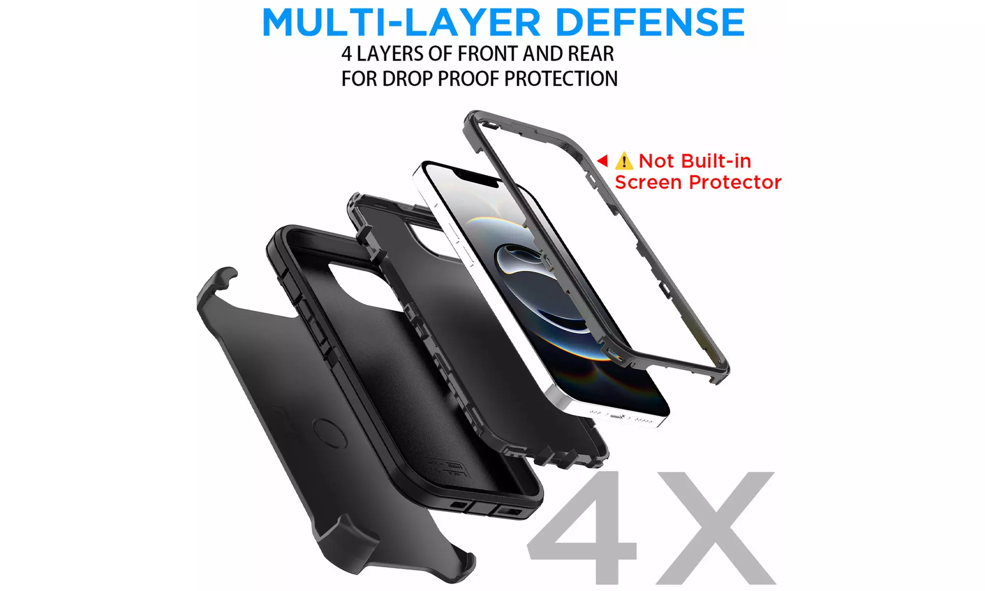 Shockproof Heavy-Duty Rugged Case for iPhone 16e (6.1")