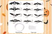 12pcs Hanging Bats for Halloween Decoration Outdoor Large Scary Flying Bat Decor - Second Medium