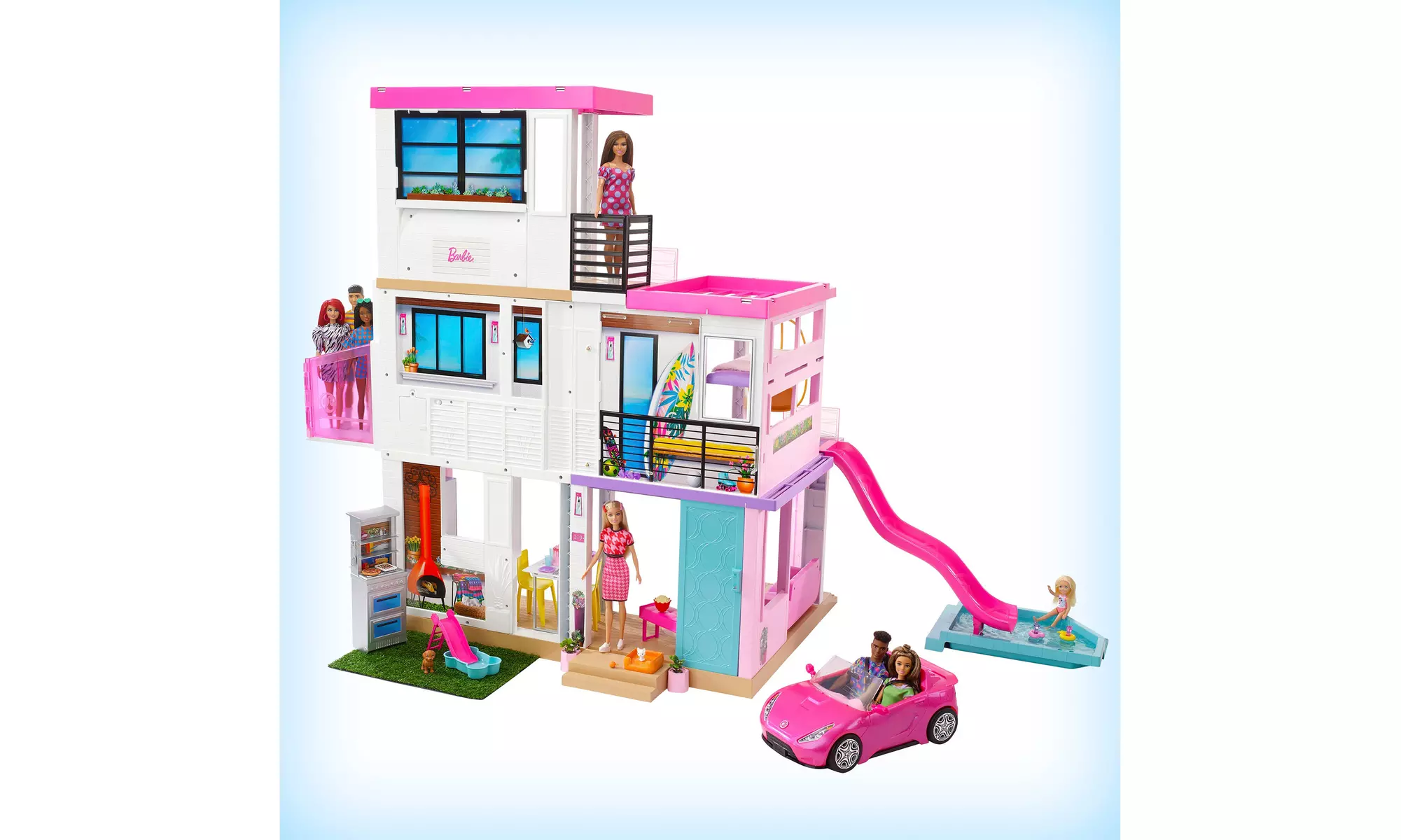 Barbie - Dreamhouse PlaySet - Dollhouse (43" x 41") Over 75 Accessories Included - Second Medium