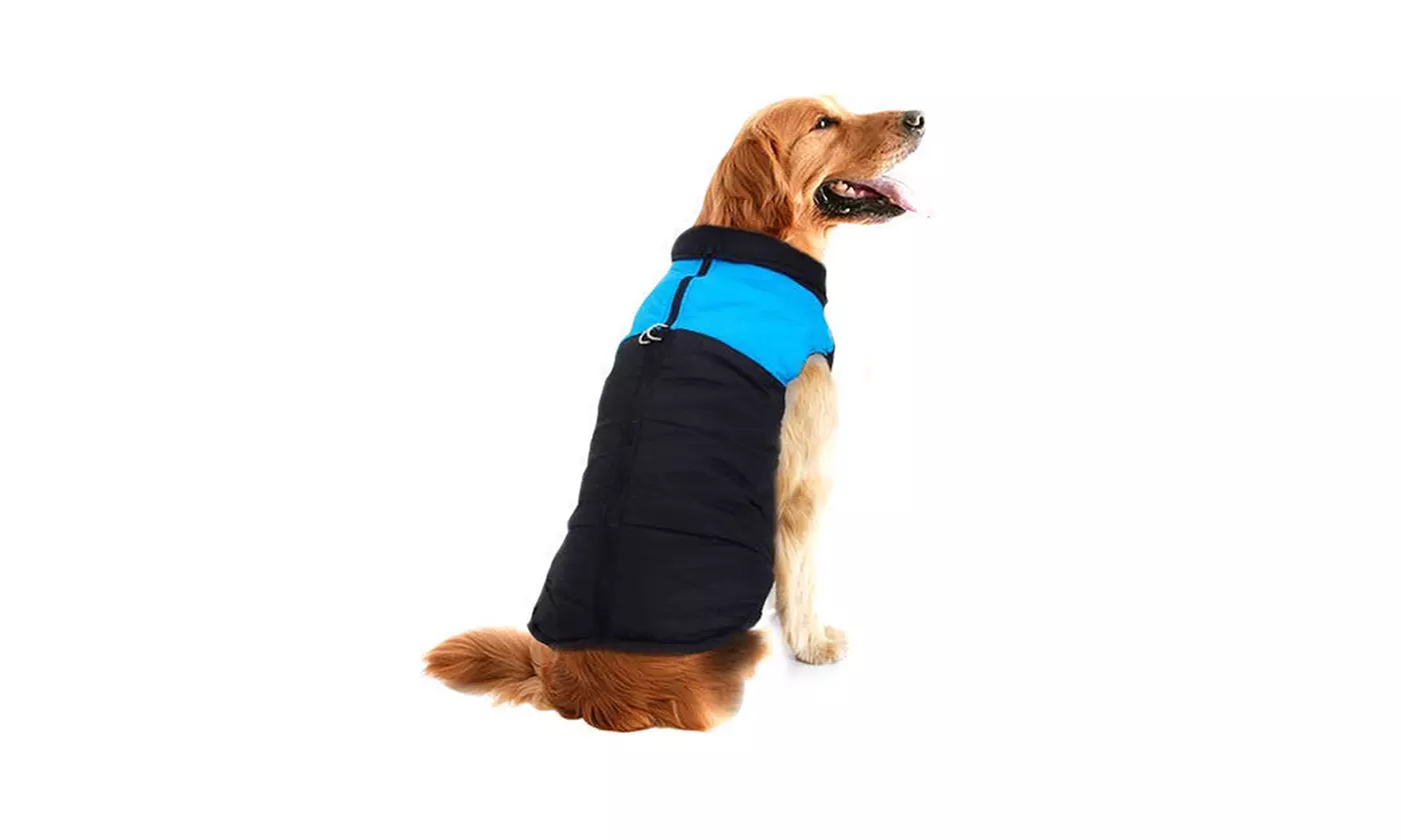 Pet Dog Vest Jacket Warm Waterproof Clothes Winter Padded Coat Small/Large