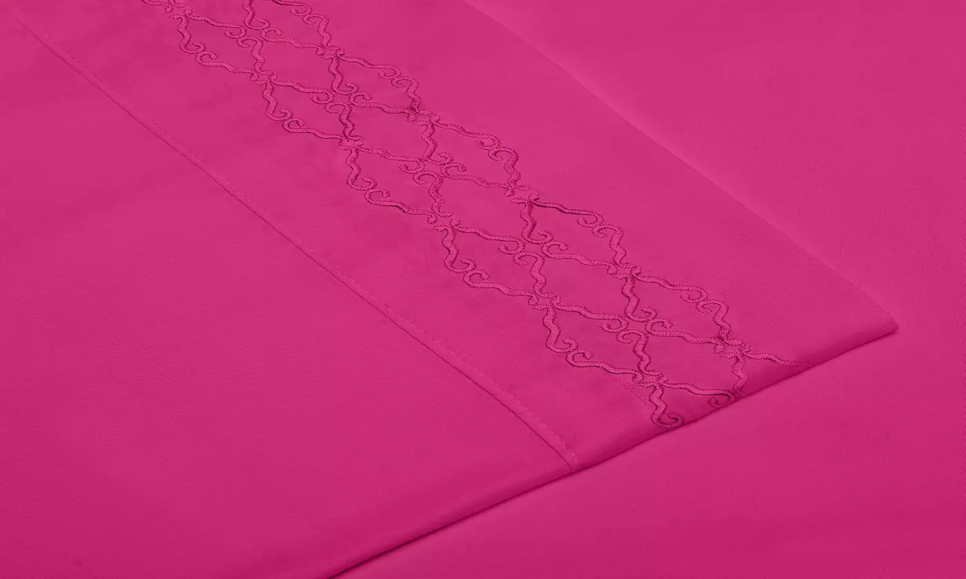 Home Sweet Home Extra Soft Deep Pocket Embroidered Sheet Set