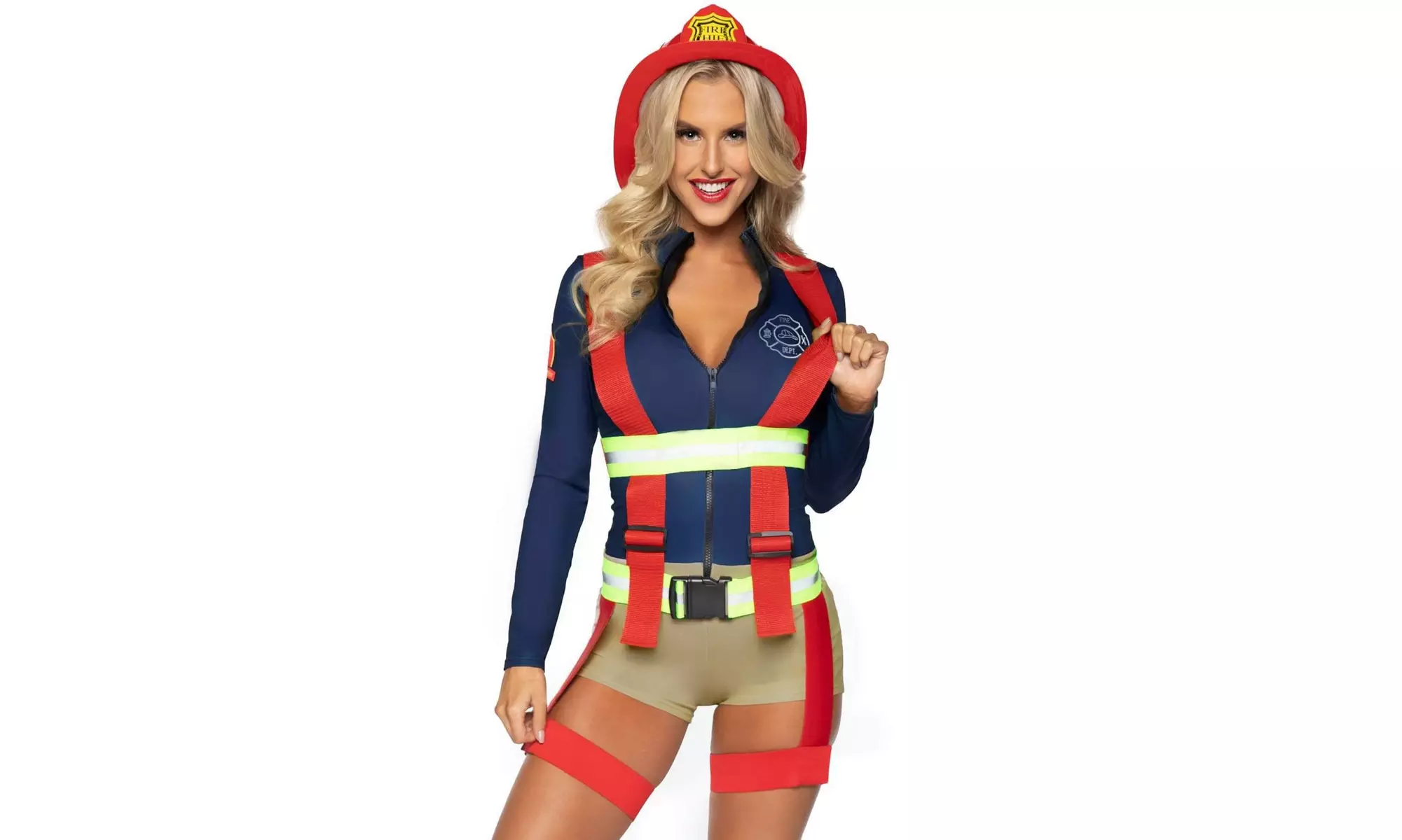 Leg Avenue Women's 2-Piece Hot Zone Honey Firefighter Costume - Primary Image