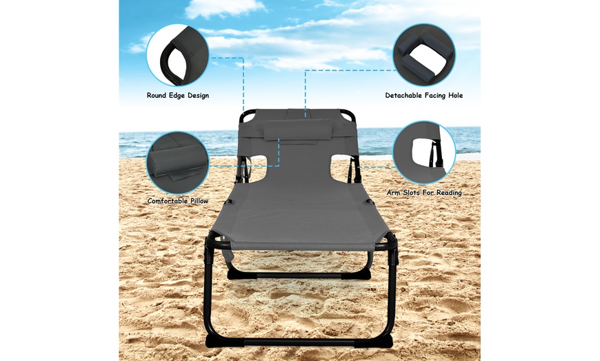 Up To 70% Off On Costway Outdoor Beach Lounge ... | Groupon Goods