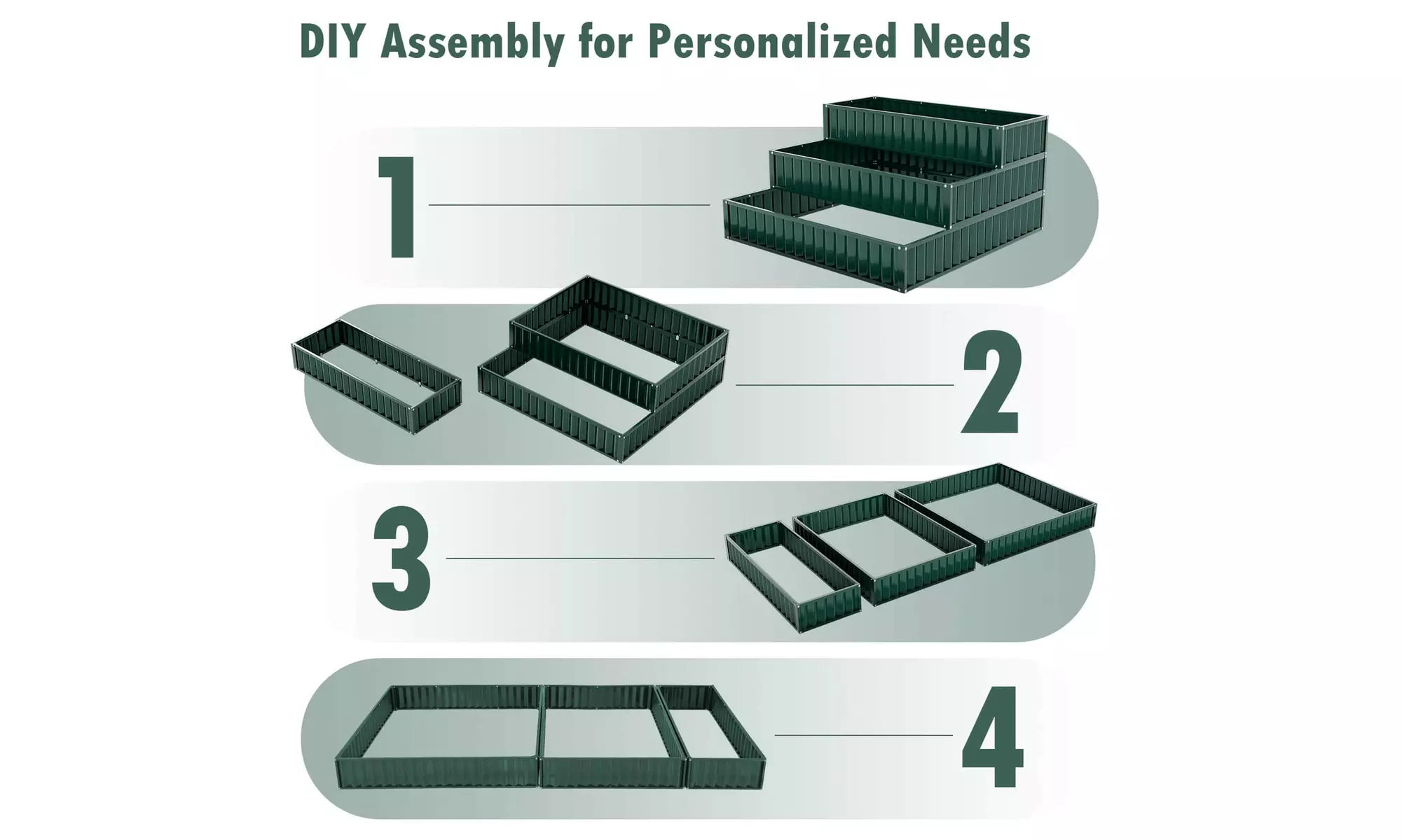 One or Two Costway Three-Tier Raised Garden Beds