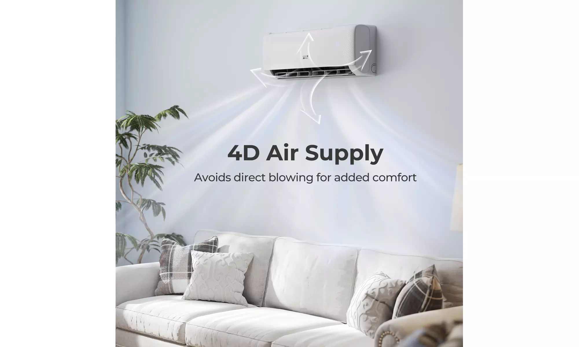 Costway Wifi Enabled Mini Split AC 20.5/22 SEER2 115V Inverter Air Conditioner