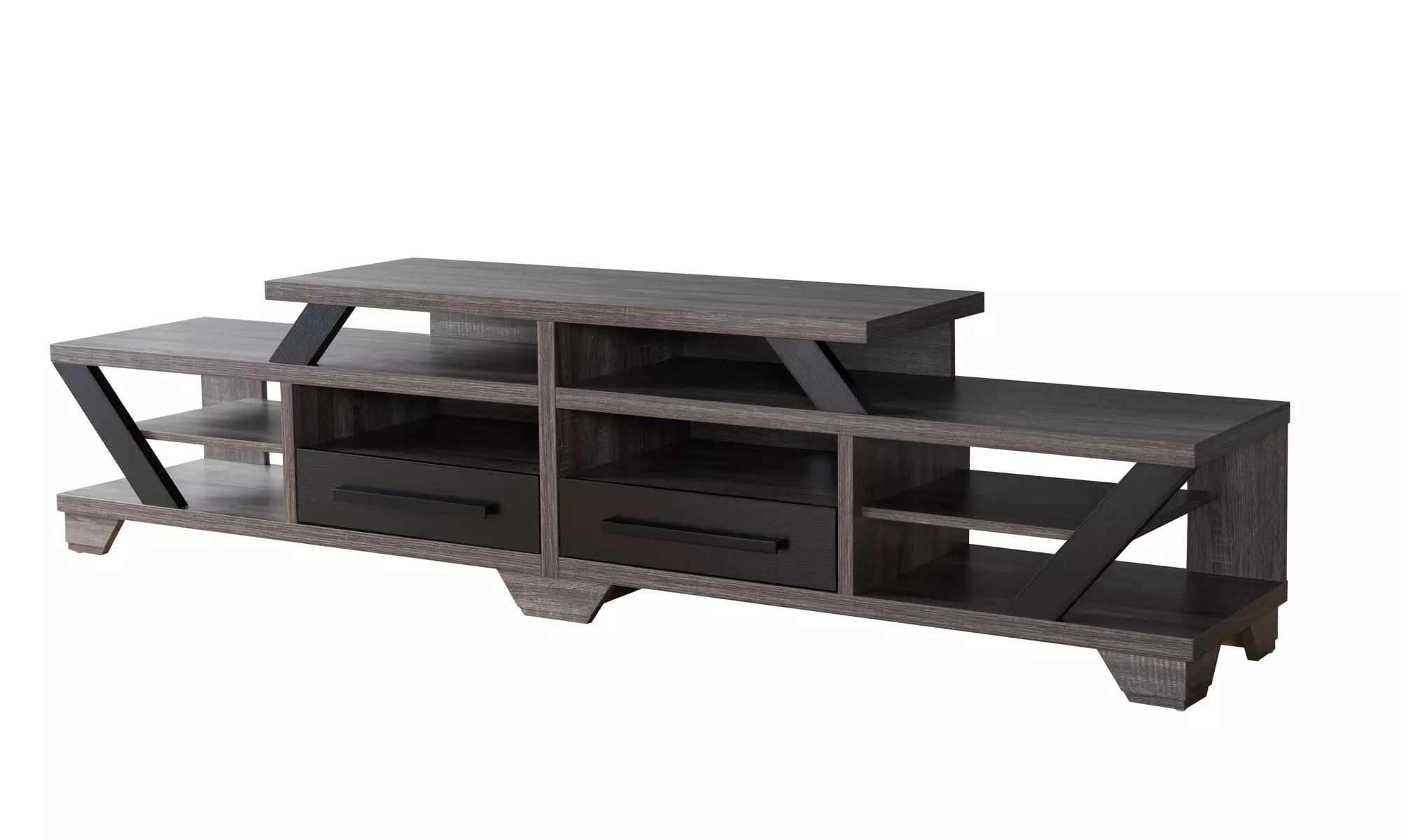 Taylor Modern 82-inch TV Stand in Distressed Grey - Image 2
