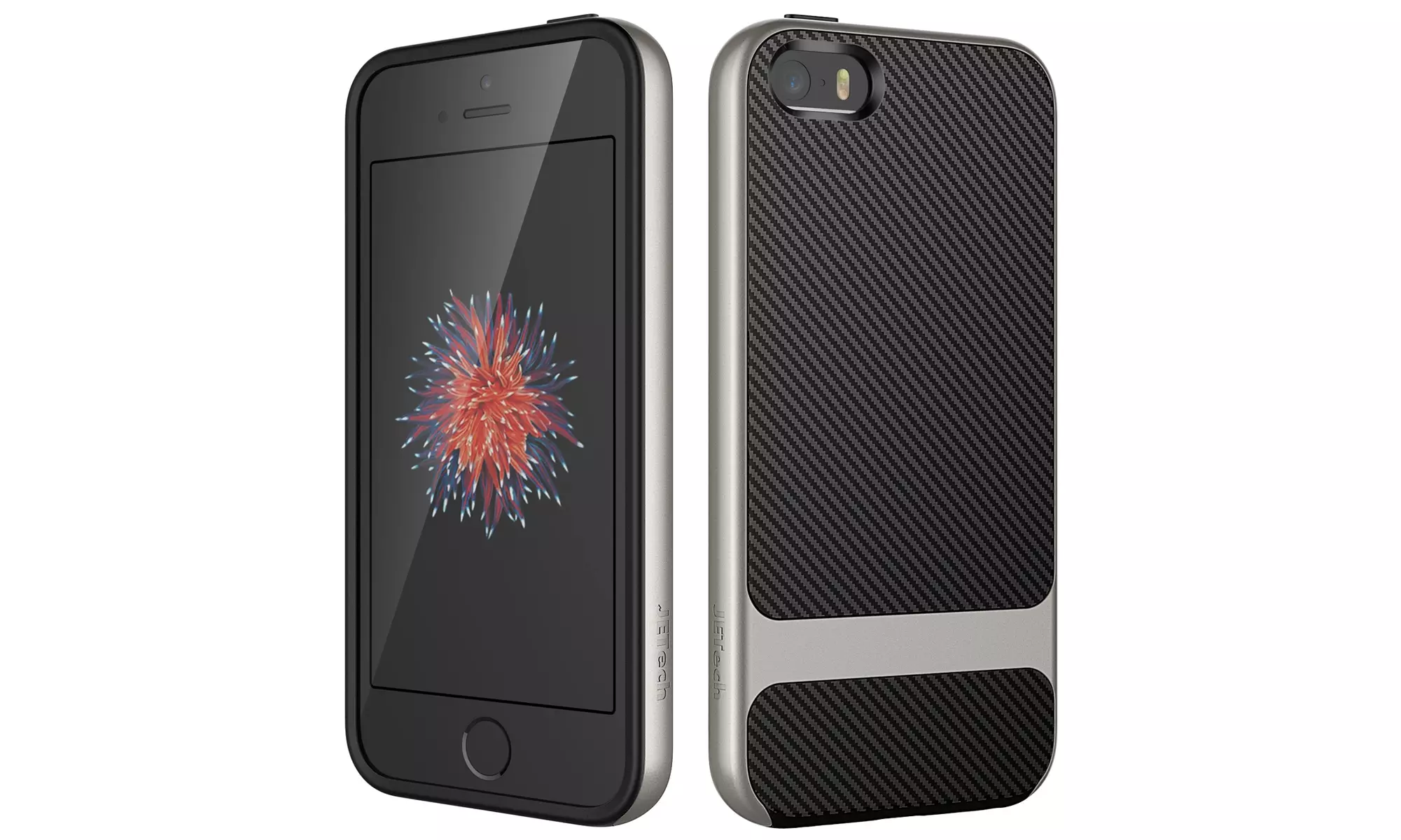 Case for iPhone SE 1st Gen (2016)/5s/5, Slim Cover, Carbon Fiber Design - Primary Image