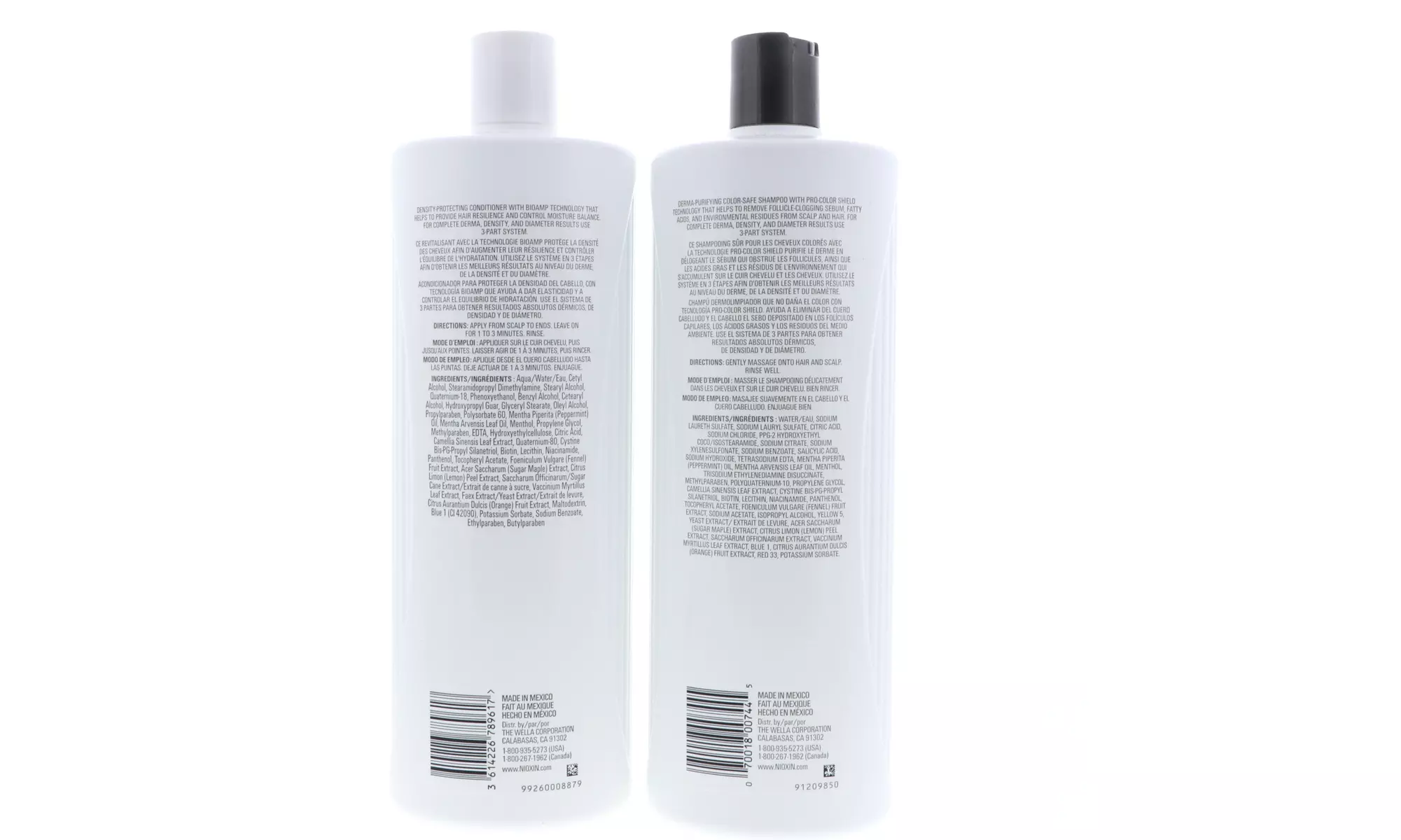 Nioxin Cleanser Shampoo and Scalp Therapy Conditioner Liter 33.8 oz Set Combo
