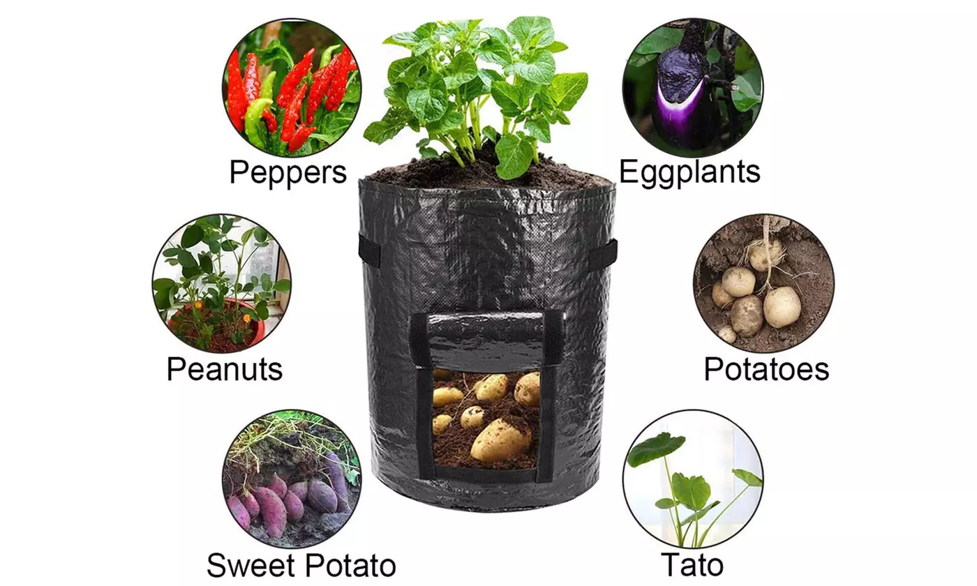7/10 Gallon DIY Potato Grow Planter PE Cloth Planting Container Bag