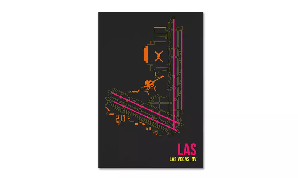 08 Left 'LAS Airport Layout' Canvas Art - Primary Image