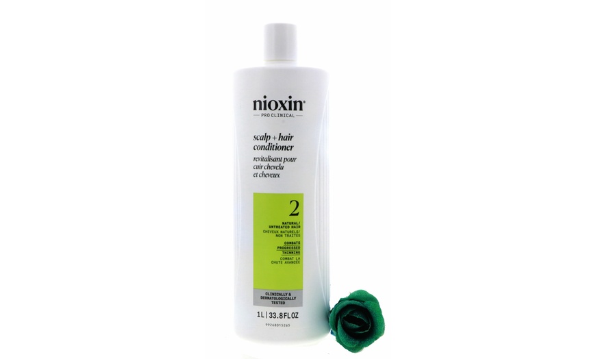 Image 23: Nioxin Cleanser Shampoo and Scalp Therapy Conditioner Liter 33.8 oz Set Combo