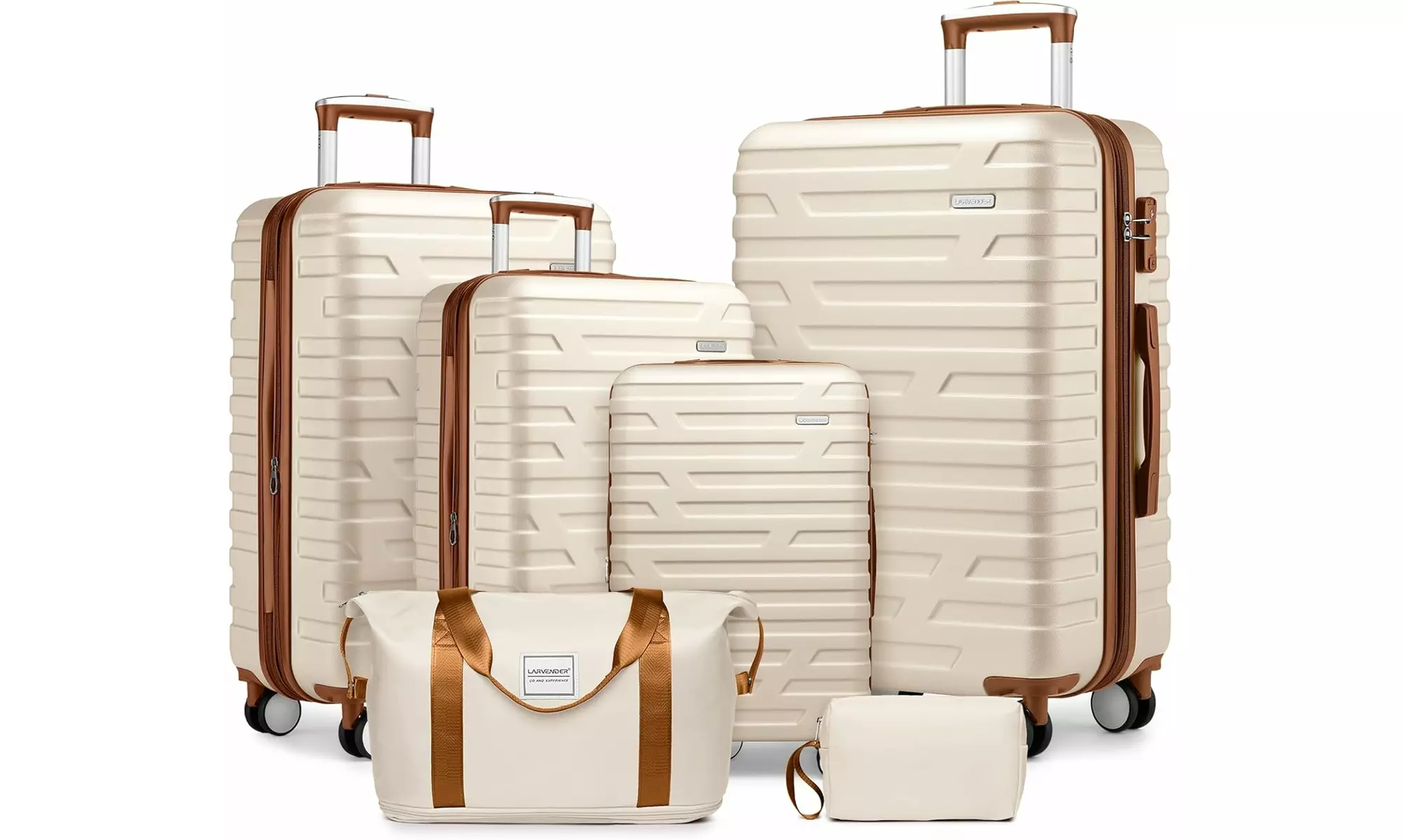 Six-Piece Luggage Set with Expandable Suitcases - Primary Image
