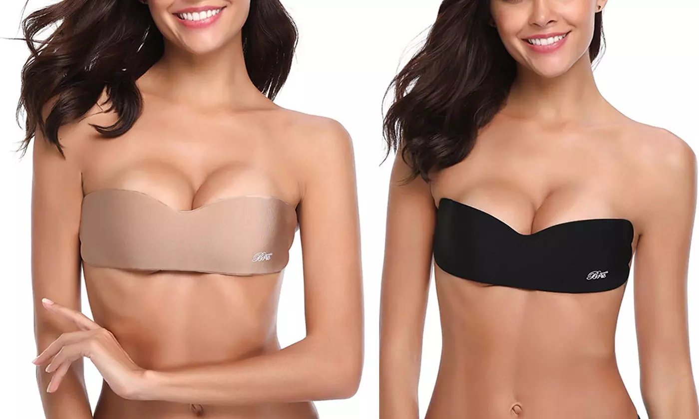 Silicone Gel Invisible Bra Self-adhesive Push Up Strapless Backless Stick On - Primary Image