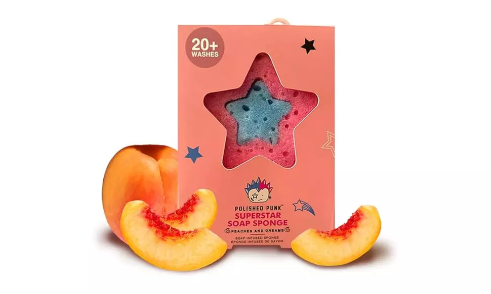 Polished Punk-Soap-Infused Body Sponge for Kids & Tweens - Multiple Options