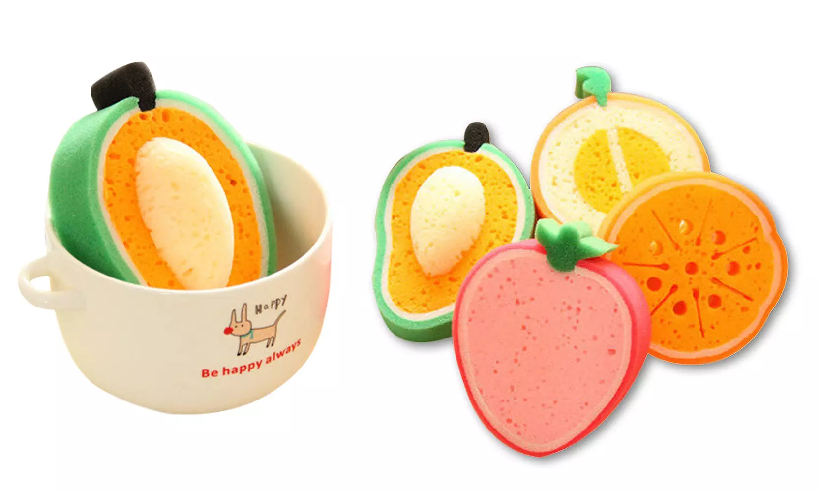 Fruity-liscous Scouring Sponge Set (4-Pack) - Primary Image