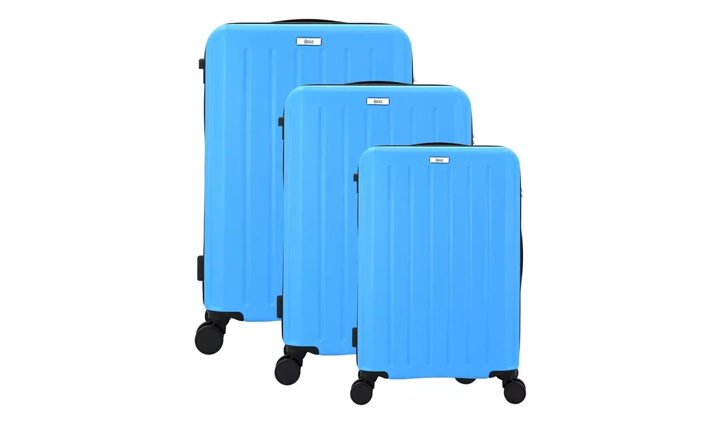 3-Piece Hardside Luggage Set with 360 Dual Spinner Wheels and Combo Lock