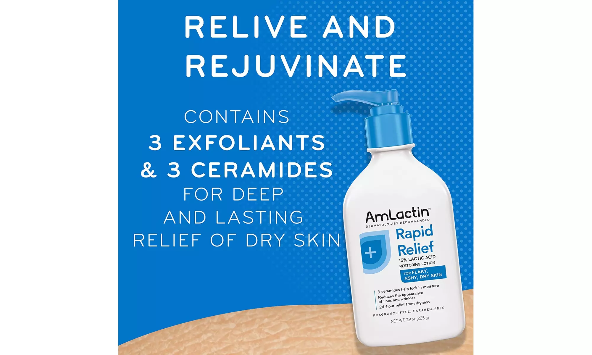 AmLactin Rapid Relief Restoring Body Lotion With Ceramides for Dry Skin - Primary Image