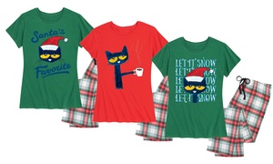 A Very Pete The Cat Christmas Women's Pajama Sets