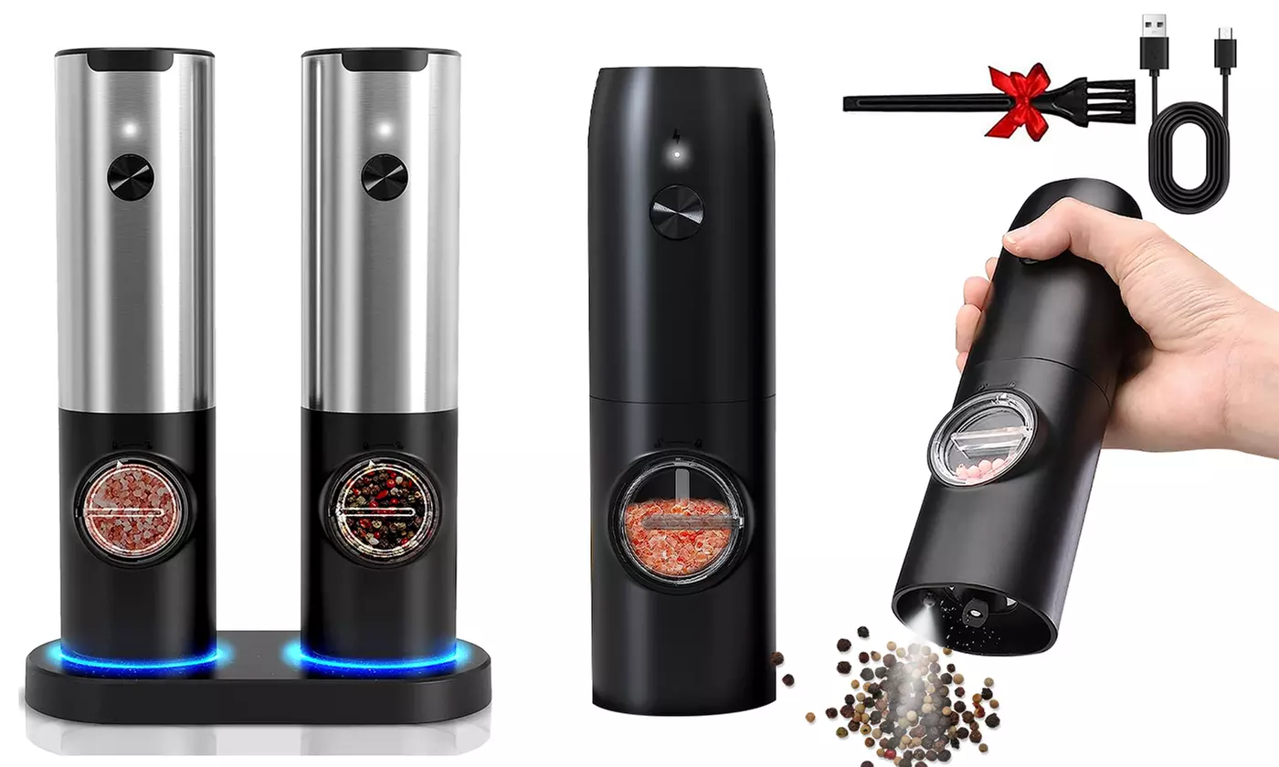 NewHome Electric Automatic Salt and Pepper Grinders 