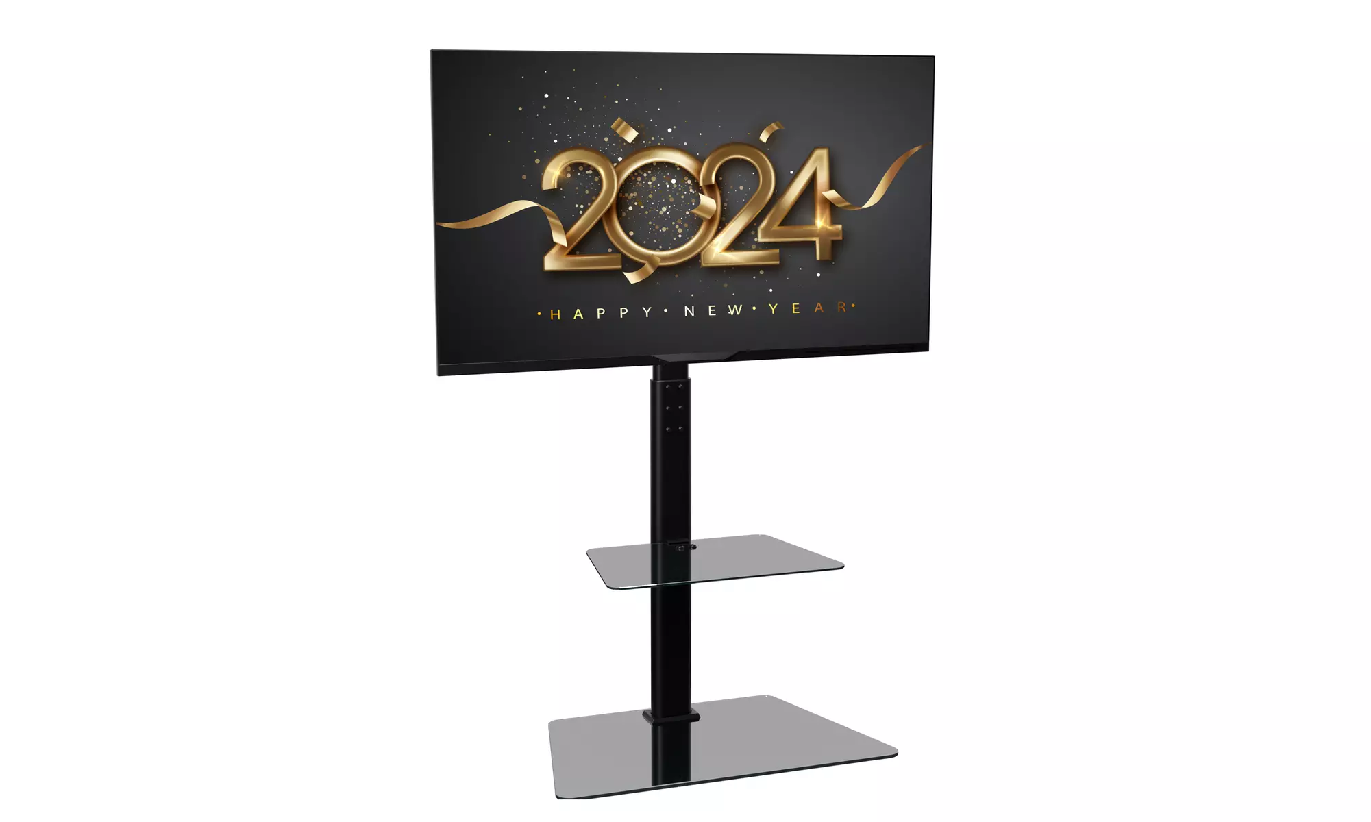 Promounts Swivel TV Floor Stand Mount for 37-72 inch TVs with Adjustable Shelf - Primary Image