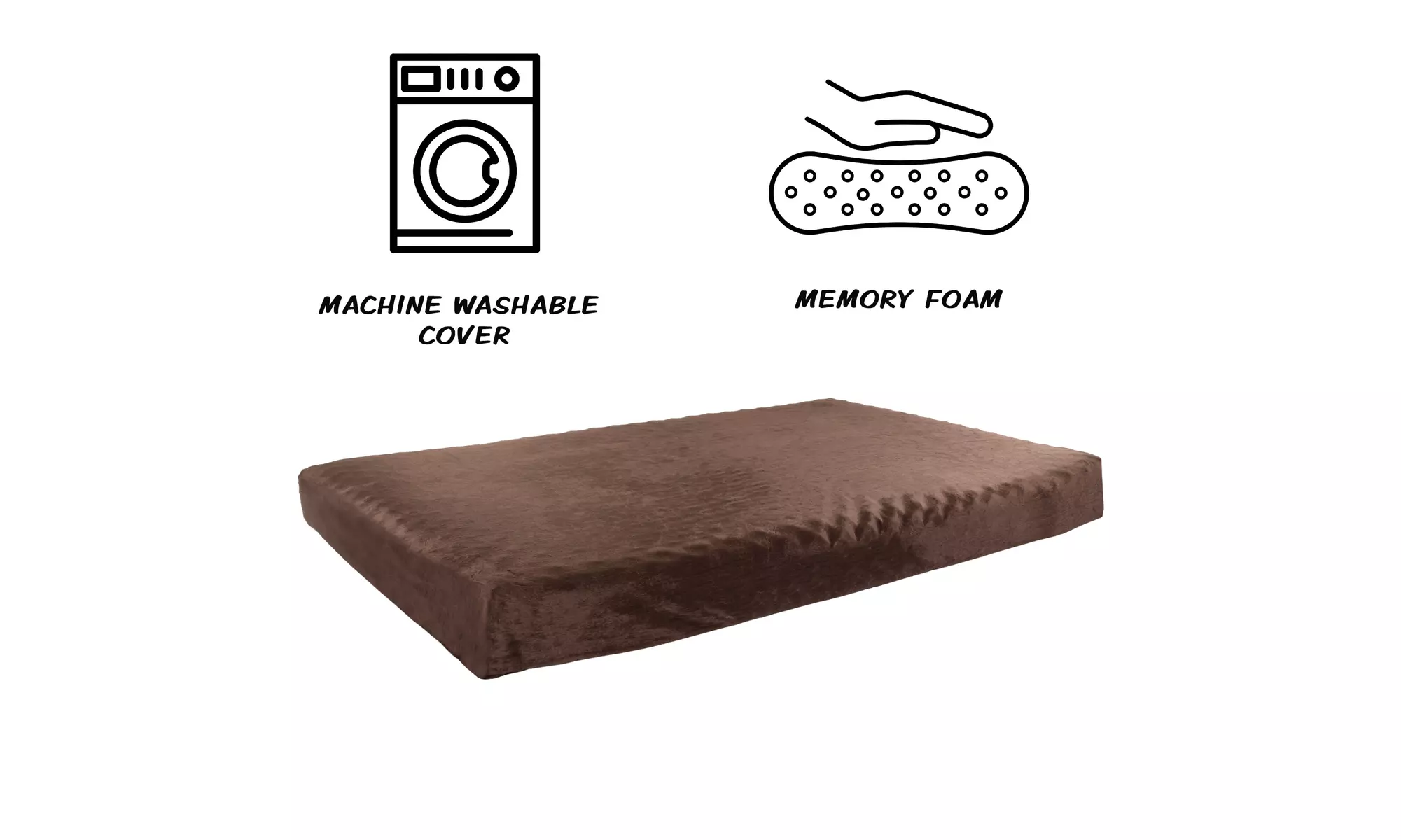 Large or XL Orthopedic Memory Foam Dog Bed With Removable Cover