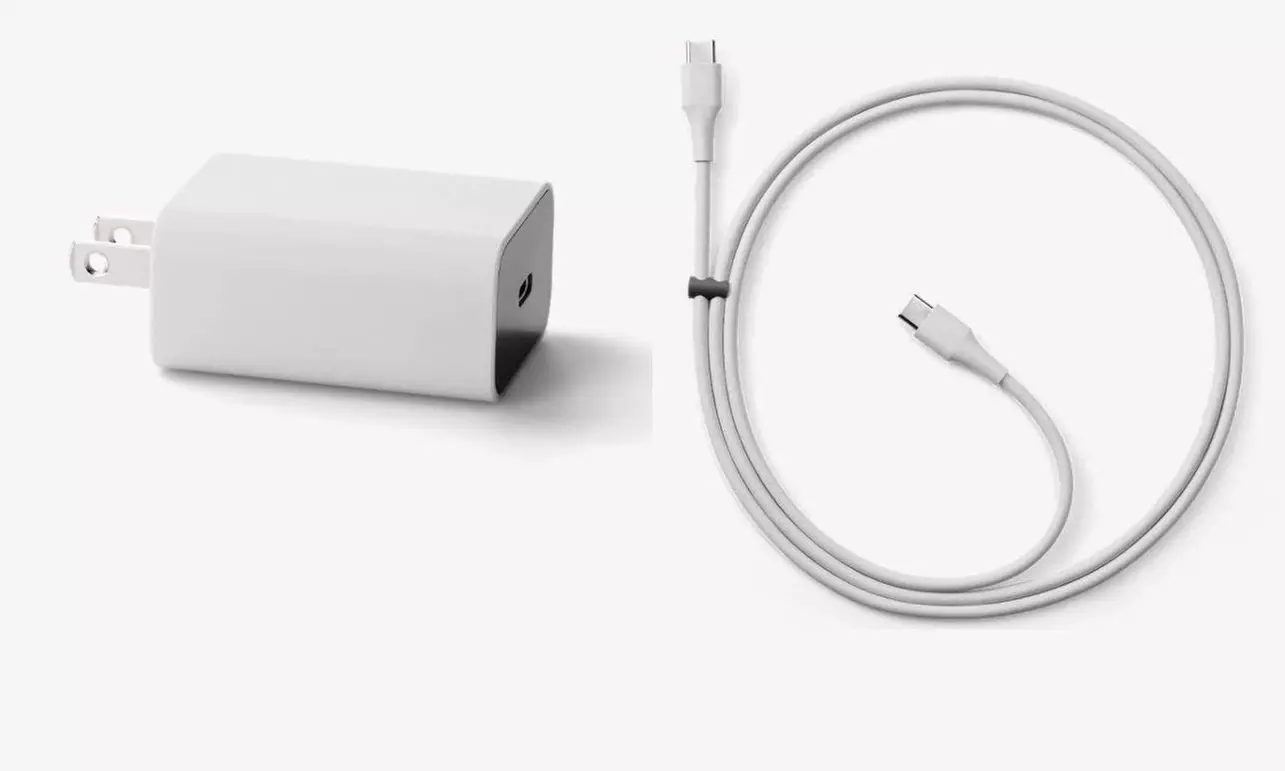 Google Pixel Charger 18W Wall Adapter with USB-C to USB-C Cable