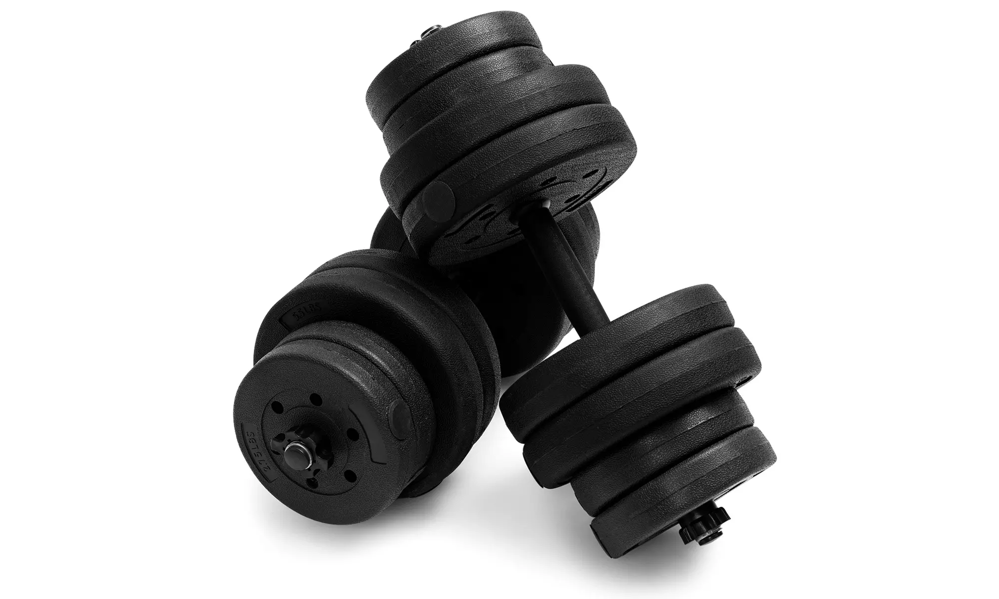 Costway 66 LB Dumbbell Weight Set Fitness 16 Adjustable Plates Workout
