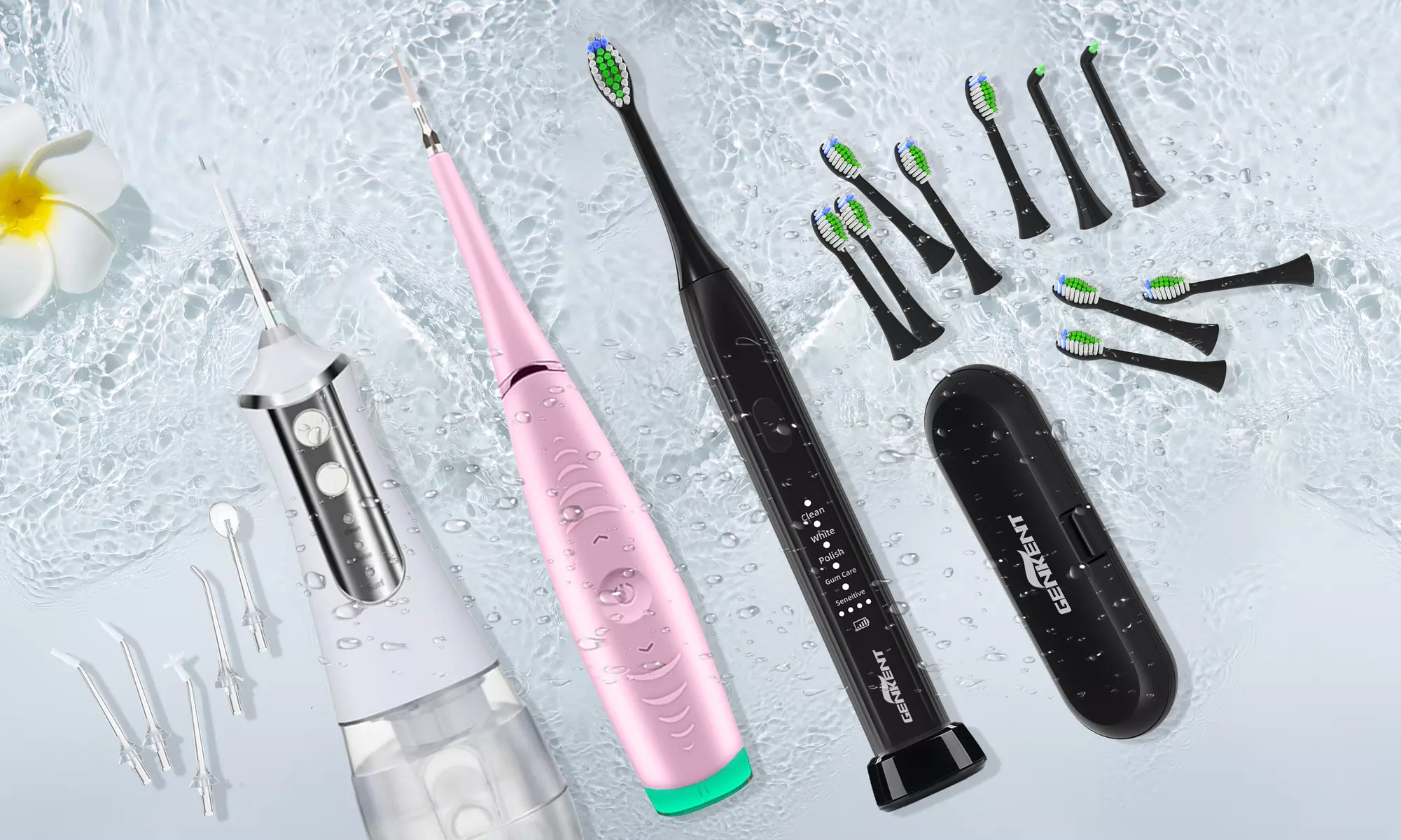 All-In-One Water Flosser & Electric Toothbrush & Dental Scaler Oral Care Bundle - Primary Image