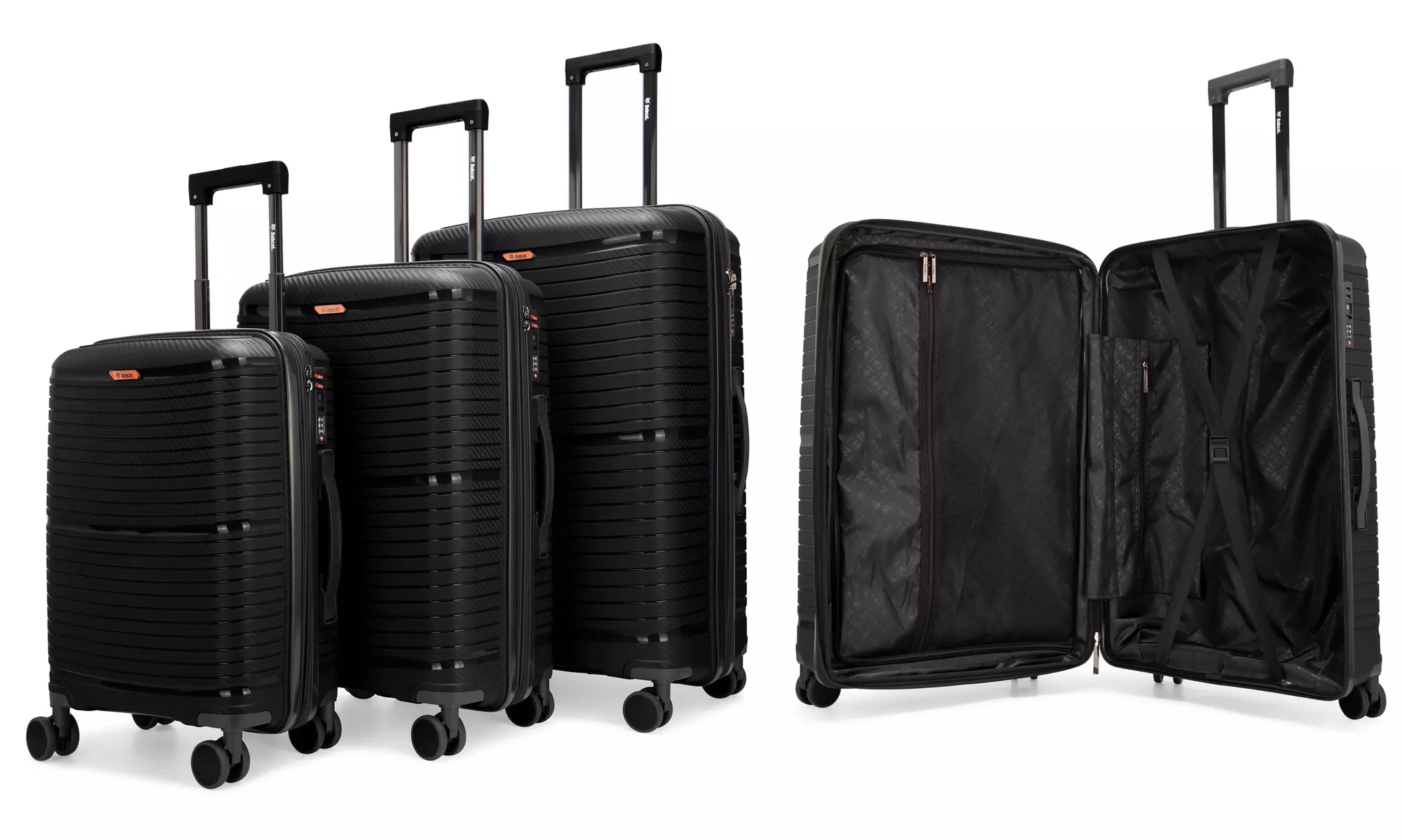 Bobcat Trencher 3-Piece Expandable Hardside Spinner Luggage Set