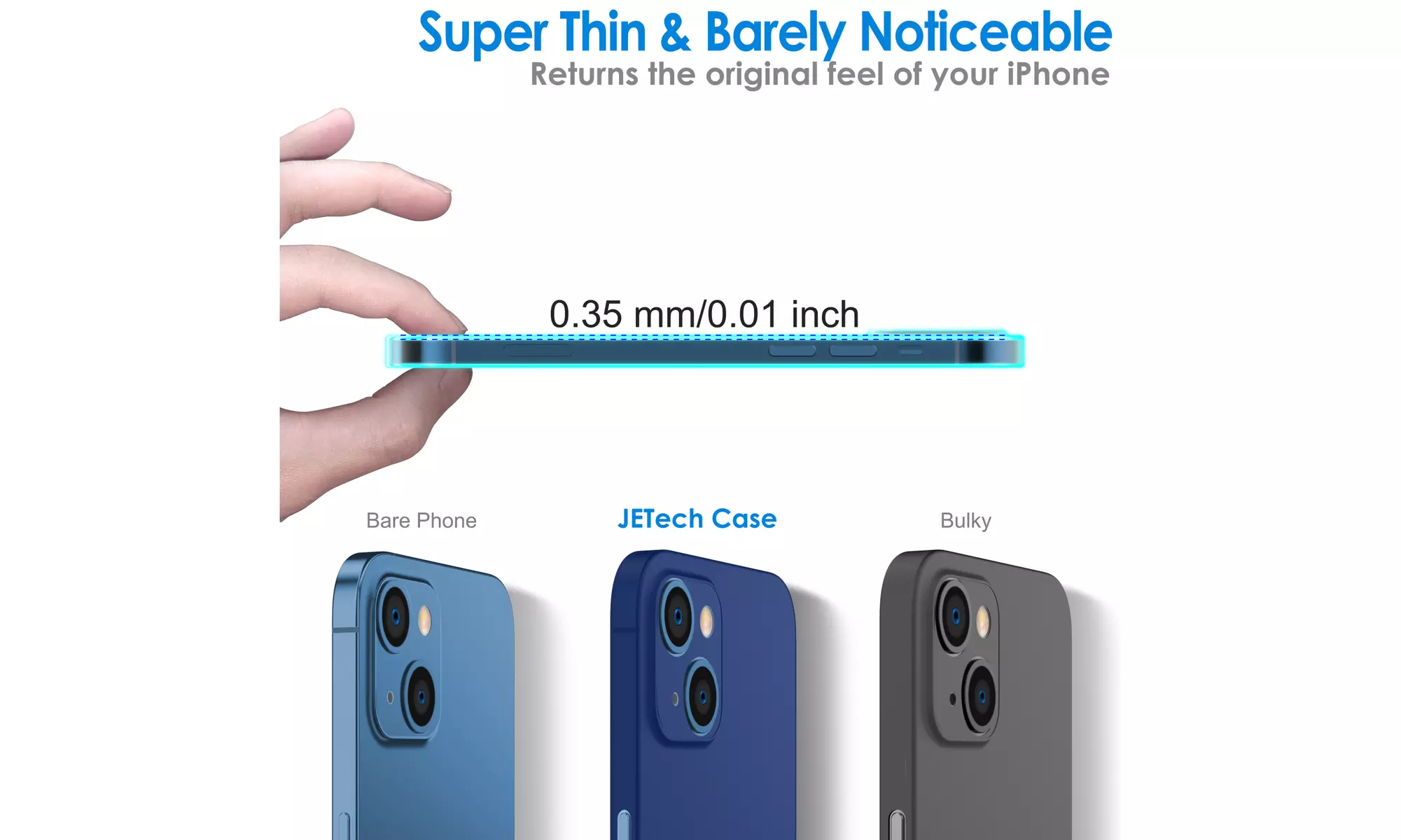 Ultra Slim Matte Case for iPhone 13, Camera Lens Full Protection Hard Thin Cover