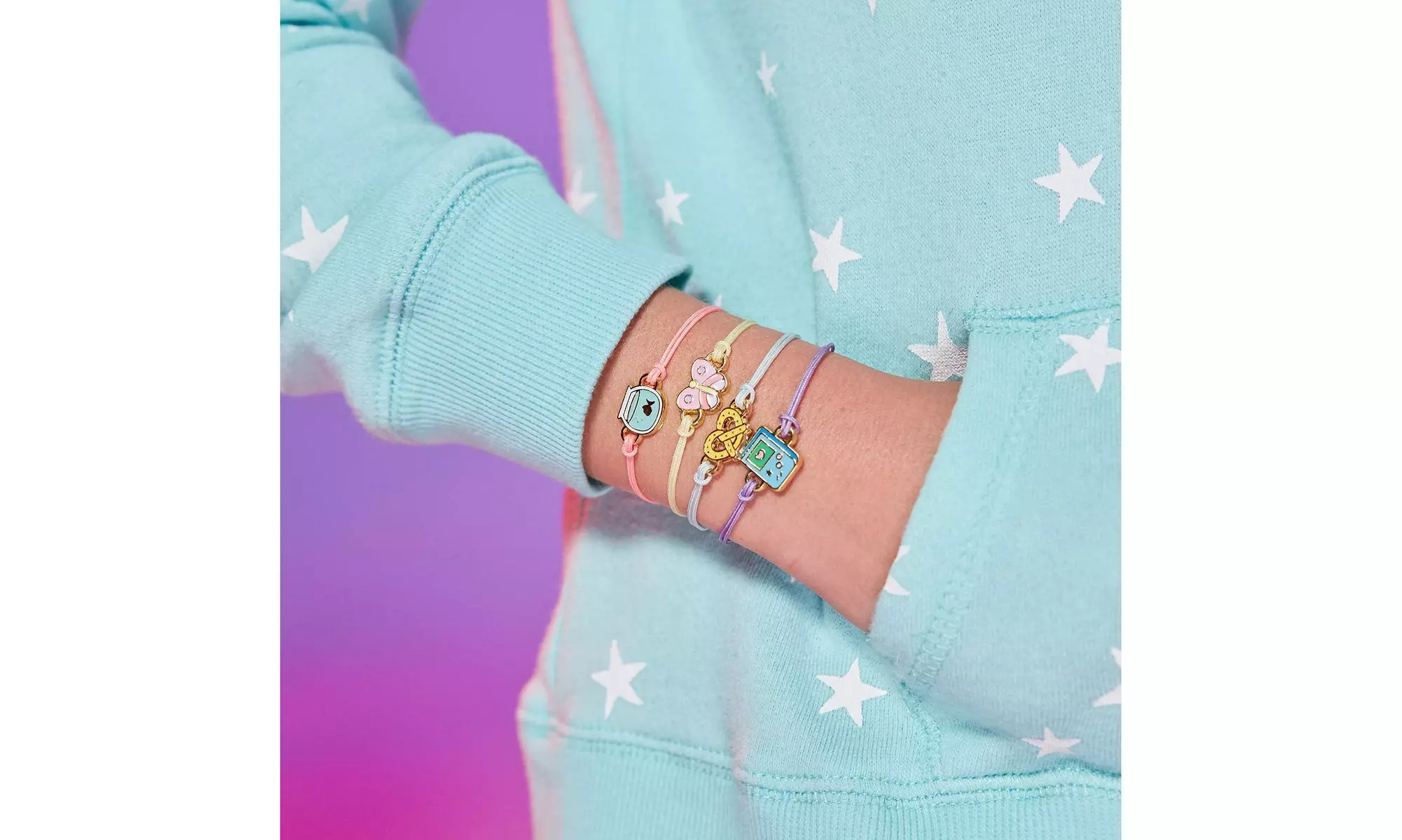 WowWee Lucky Fortune Blind Collectible Bracelets - 4 Pack Take-Out Box, Series 1 - Second Medium