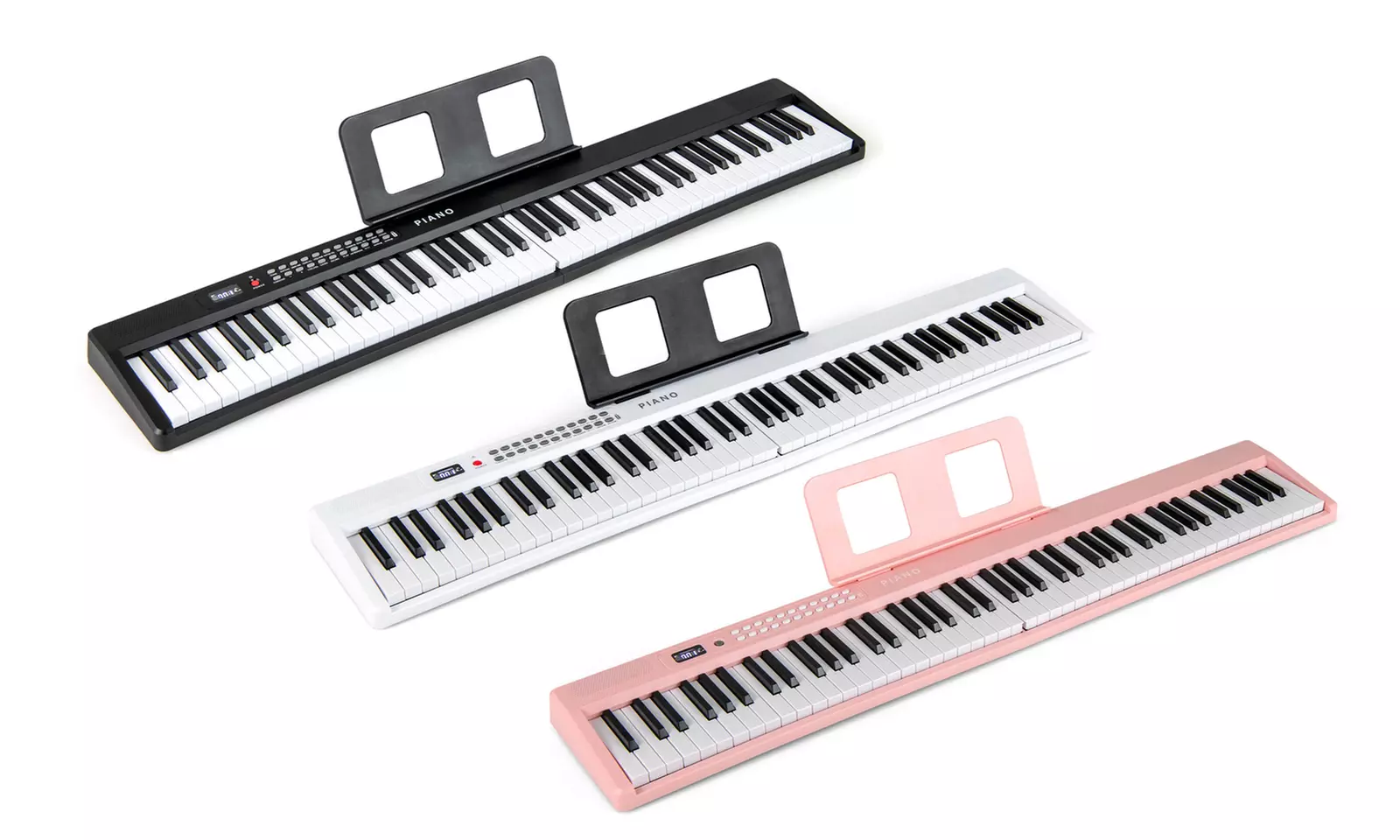 Costway 88 Key Folding Piano Keyboard with Wireless MIDI Dual Speakers
