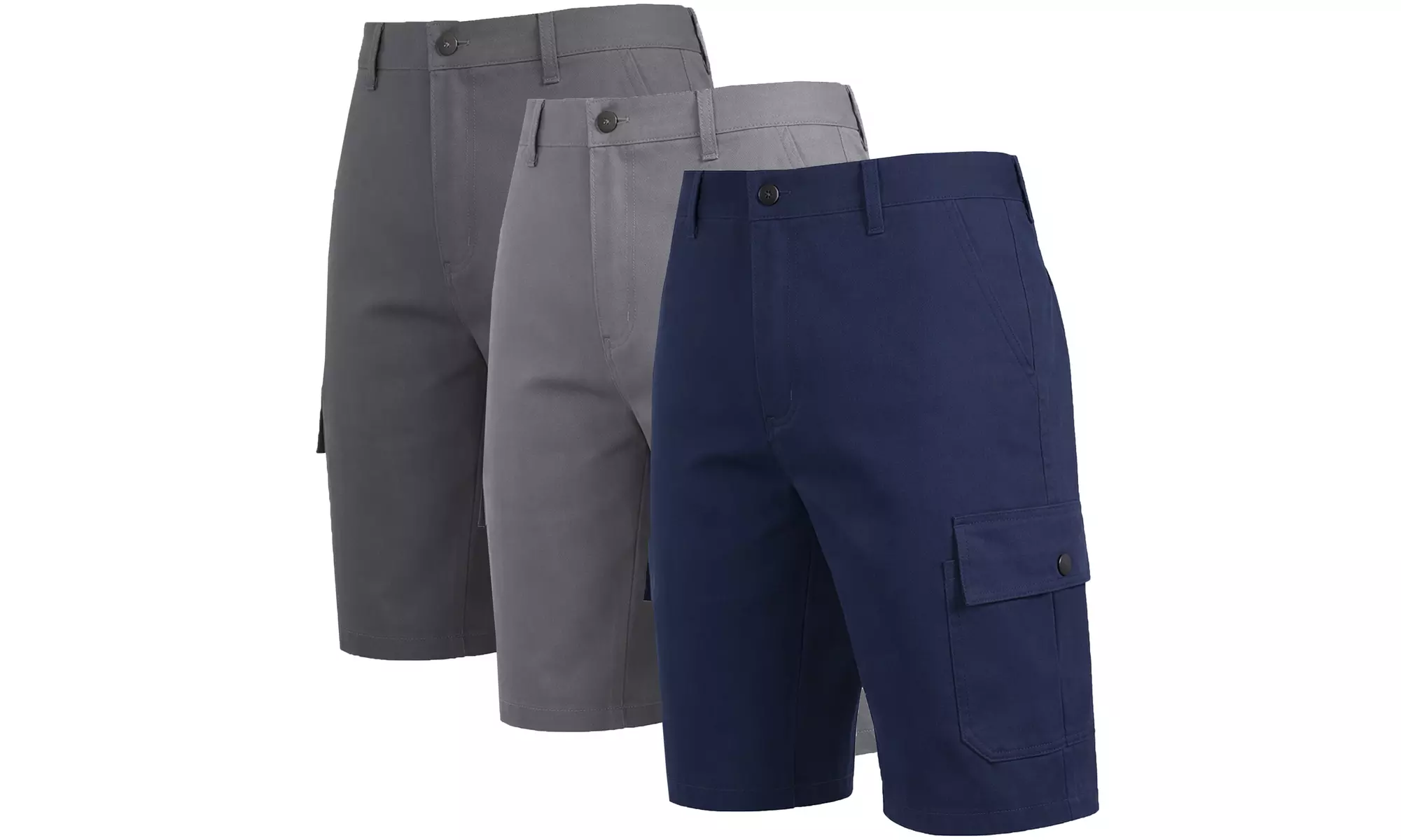 Men's Single and Multi-Pack Cotton Flex Stretch Cargo Shorts (Sizes, 30-40)