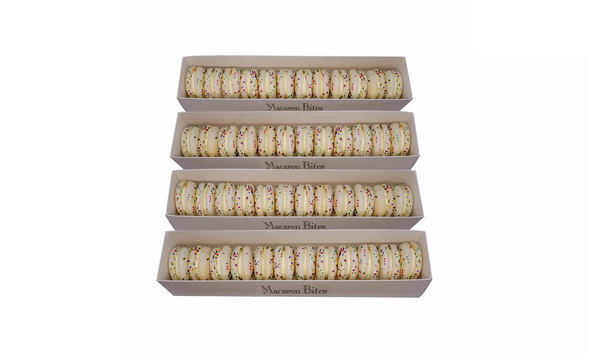 12, 24 or 48 Macaron Bites Cake Batter Macaron Cookies Gift Box