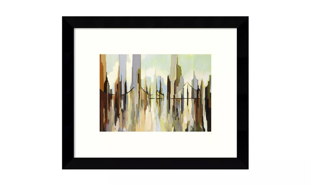 Framed Art Print 'Skyscraper City' by Gregory Lang: Outer Size 11 x 9" - Primary Image