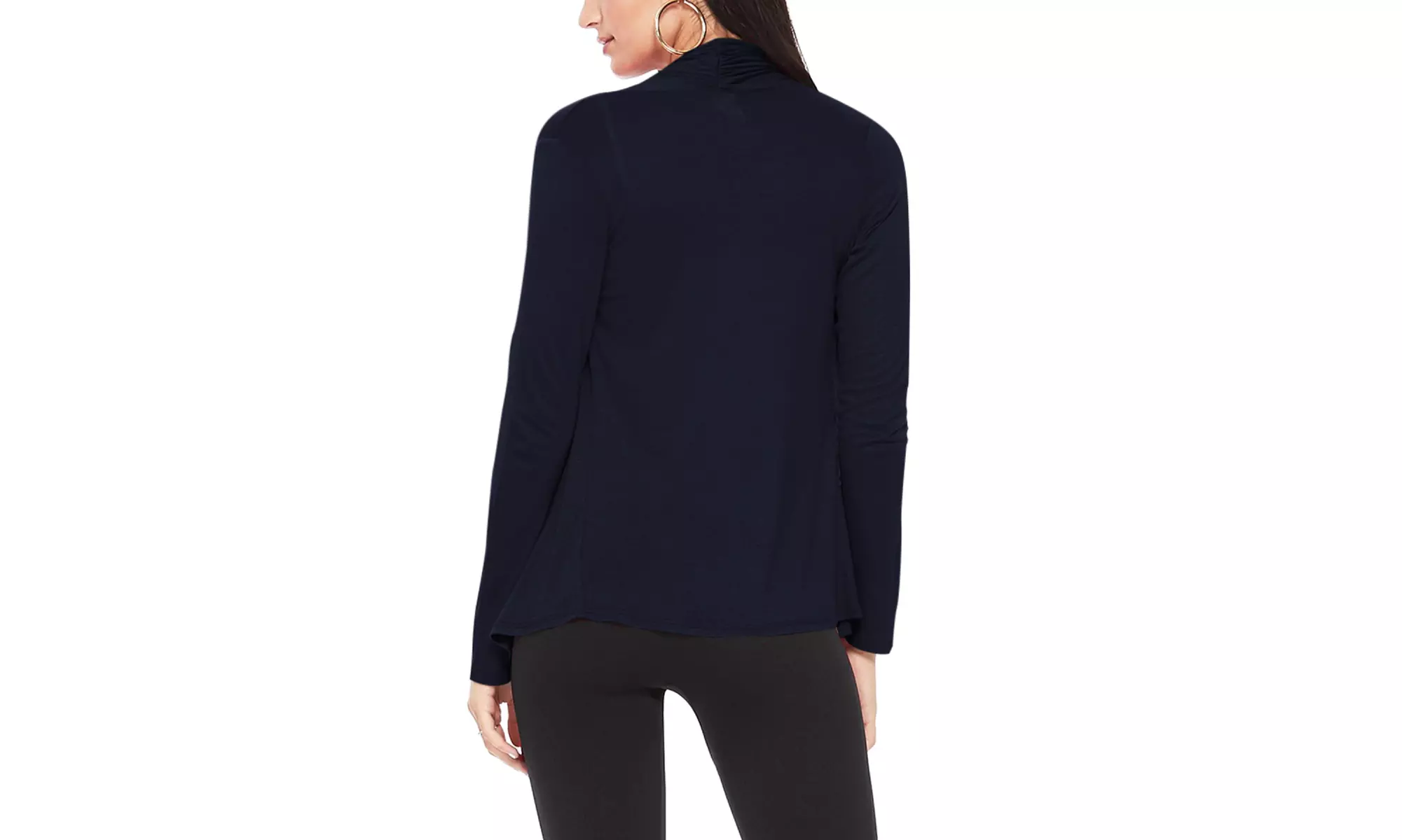 Women's Casual Long Sleeve Open Front Draped Cardigan (Pack of 2)