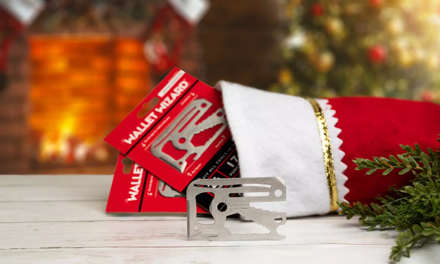 Wallet Wizard 26-In-1 Pocket Multi-Tool Stainless Steel Tool (2, 4 or 10 Pack)